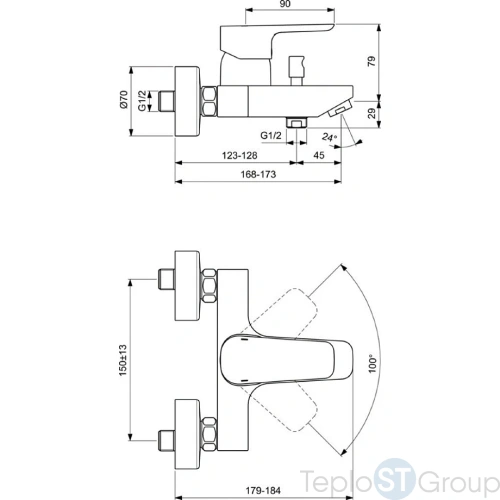 Набор для ванны 3 в 1 Ideal Standard Ceraplan III BD005AA - купить с доставкой по России фото 4