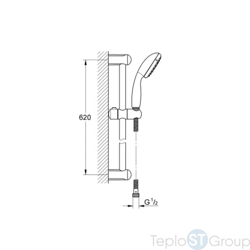 Душевой гарнитур Grohe New Tempesta 100 27853001 - купить с доставкой по России фото 2