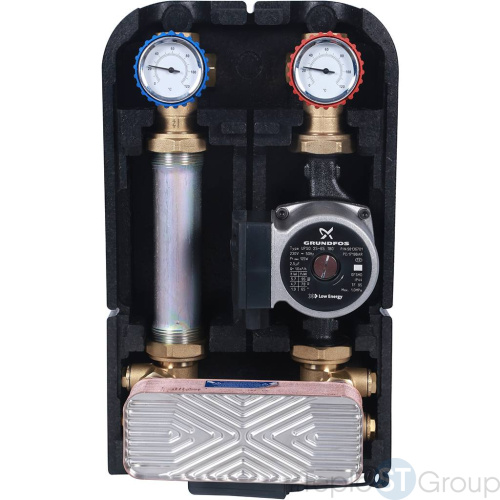 Stout SDG-0038 Насосная группа с теплообменником 18 пластин,с насосом Grundfos UPSO 25-65 в теплоизоляции - купить с доставкой по России