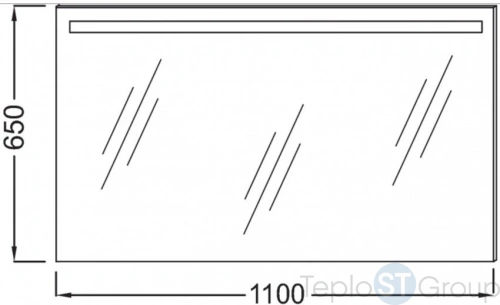 Зеркало со светодиодной подсветкой Jacob Delafon Parallel 110x65 EB1417-NF - купить с доставкой по России фото 2