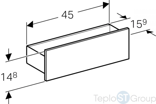 Полка для мебели Geberit Acanto 45x16 500.617.01.2 белый - купить оптом с доставкой по России фото 2