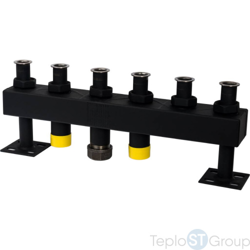 Stout SDG-0016 Стальной распределительный коллектор 3 отопительных контура. В теплоизоляции DN 32 - купить оптом с доставкой по России фото 6