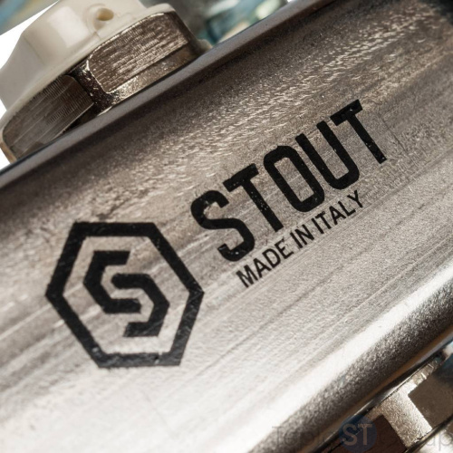 Stout Коллектор из нержавеющей стали для радиаторной разводки 2 вых. - купить оптом с доставкой по России фото 4