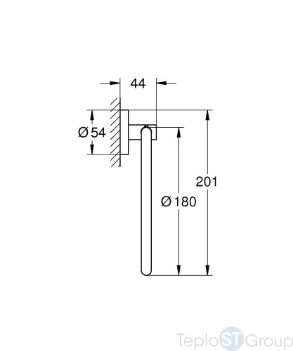 Кольцо для полотенца Grohe Essentials 40365001 хром - купить с доставкой по России фото 2