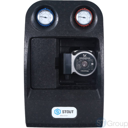 Stout SDG-0038 Насосная группа с теплообменником 18 пластин,с насосом Grundfos UPSO 25-65 в теплоизоляции - купить с доставкой по России фото 18