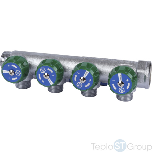 Stout SMB-6850-341204 коллектор регулирующий 3/4 , 4 отвода 1/2 - купить оптом с доставкой по России фото 9