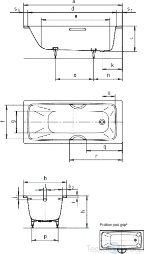 Стальная ванна Kaldewei Cayono 150x70 standard mod. 747 274700010001 - купить оптом у дилера TeploSTGroup по всей России ✅ ☎ 8 (800) 600-96-13 фото 3