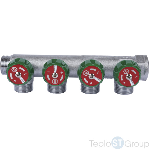 Stout SMB-6850-343404 коллектор регулирующий 3/4 , 4 отвода 3/4 ЕК - купить оптом с доставкой по России фото 4