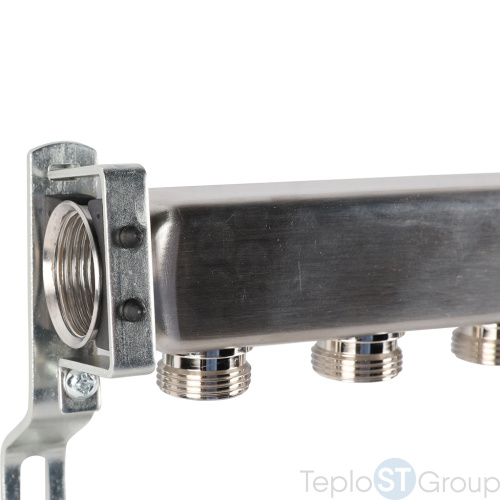 Rommer RMS-4401-000007 Rommer Коллектор из нержавеющей стали для радиаторной разводки 7 вых. - купить оптом с доставкой по России фото 8