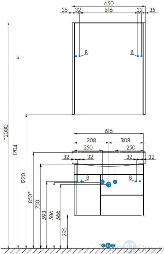 Зеркальный шкаф Акватон Беверли-65 1A237002BV010 - купить с доставкой по России фото 4