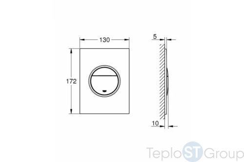 Клавиша смыва Grohe Nova Cosmopolitan 37601GN0 холодный рассвет матовый - купить с доставкой по России фото 3