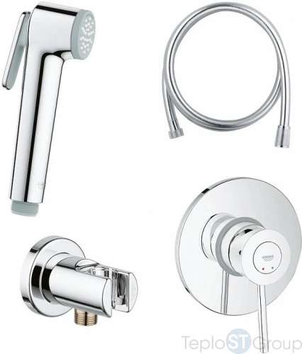 Гигиенический душ Grohe BauClassic 124901 со смесителем - купить с доставкой по России