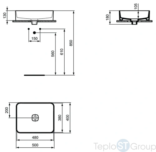 Раковина Ideal Standard Strada II T296701 50х40 см керамика - купить с доставкой по России фото 3