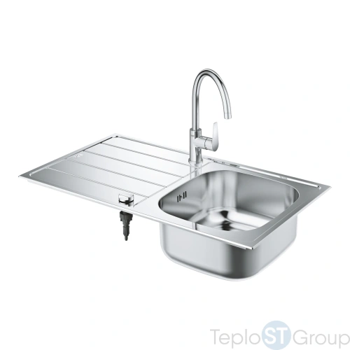 Мойка со смесителем для кухни GROHE K200 45-S 86/50 1.0 31562SD1 сталь - купить с доставкой по России фото 2