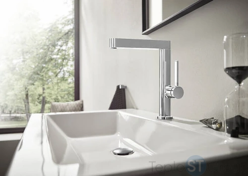 Смеситель для раковины Hansgrohe Finoris с донным клапаном Push-Open 76060000 хром - купить оптом у дилера TeploSTGroup по всей России ✅ ☎ 8 (800) 600-96-13 фото 2