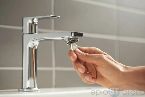 Смеситель для раковины Hansgrohe Rebris 72557000 - купить оптом у дилера TeploSTGroup по всей России ✅ ☎ 8 (800) 600-96-13 фото 5