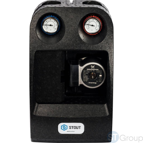 Stout SDG-0001 Насосная группа с прямым контуром 1 1/4" с насосом Grundfos UPSO 32-65 в теплоизоляции DN 32 - купить оптом с доставкой по России фото 3