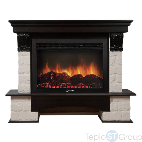 Портал Firelight Forte 30S камень белый, шпон венге - купить оптом с доставкой по России