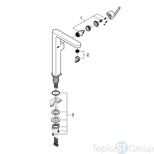 Смеситель для раковины Grohe Plus 32618003 - купить с доставкой по России фото 4