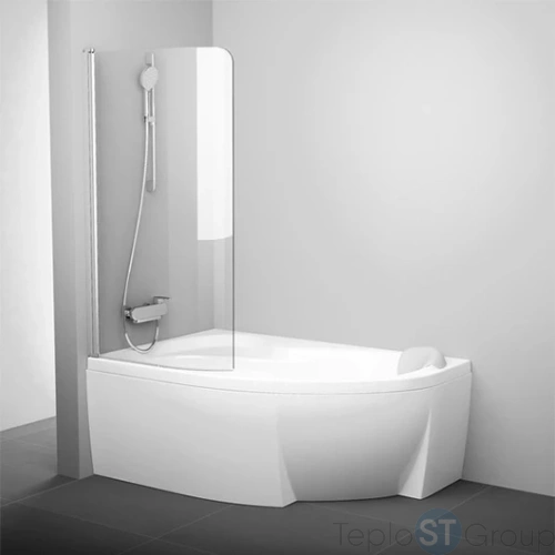Шторка для ванны Ravak CVSK1 160/170 L 7QLS0100Y1 левая, профиль белый - купить оптом с доставкой по России фото 5