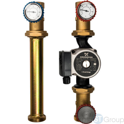 Stout SDG-0001 Насосная группа с прямым контуром 1 1/4" с насосом Grundfos UPSO 32-65 в теплоизоляции DN 32 - купить оптом с доставкой по России фото 6