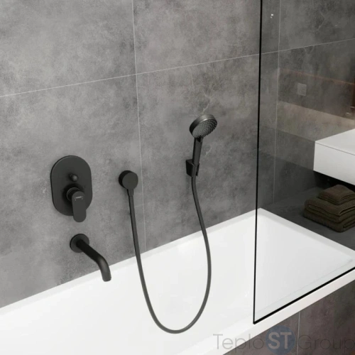 Излив на ванну Hansgrohe Vernis Blend 71420670 черный матовый - купить с доставкой по России фото 2