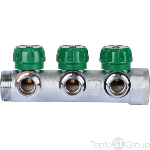 Stout SMB-6849-011203 коллектор регулирующий 1 , 3 отвода 1/2 плоское уплотнение - купить с доставкой по России фото 2