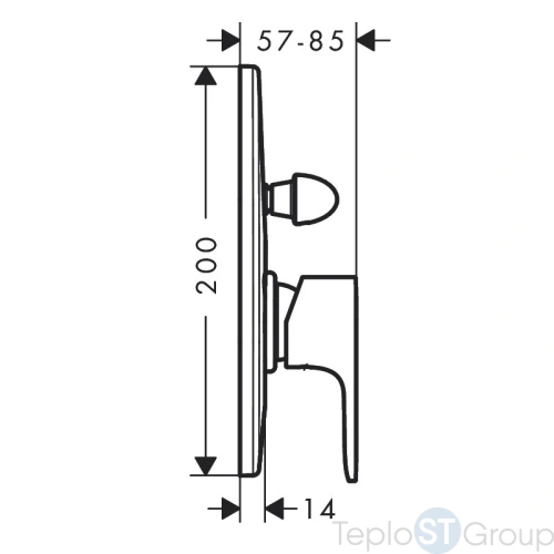 Смеситель для душа Hansgrohe Rebris 72459000 - купить с доставкой по России фото 2