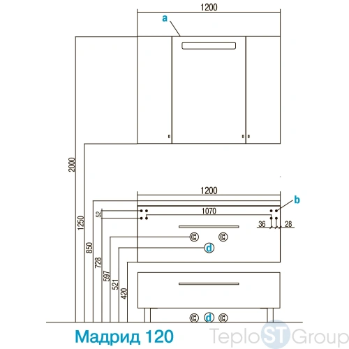 Тумба с раковиной Акватон Мадрид 100 М 1A1269K5MA010 - купить с доставкой по России фото 2