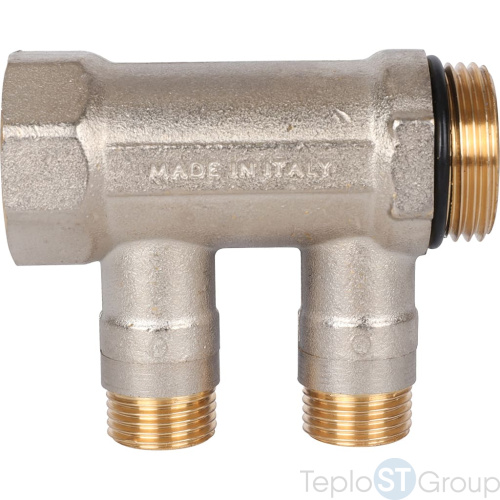 Stout SMB 6211 011202 Stout Коллектор с шаровыми кранами 1 , 2 отвода 1/2 (синие ручки) - купить с доставкой по России фото 4