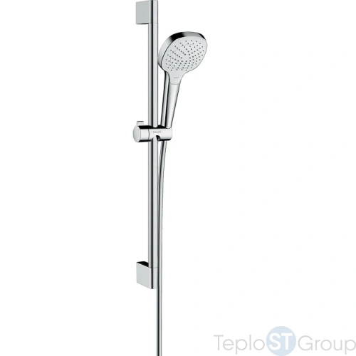 Душевой гарнитур Hansgrohe Croma Select E Vario 26582400 со штангой 65 см, белый/хром - купить оптом у дилера TeploSTGroup по всей России ✅ ☎ 8 (800) 600-96-13