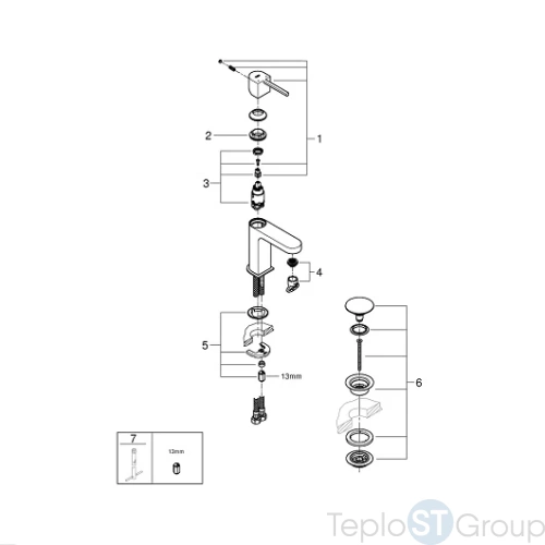 Смеситель для раковины Grohe Plus 33163003 - купить с доставкой по России фото 2