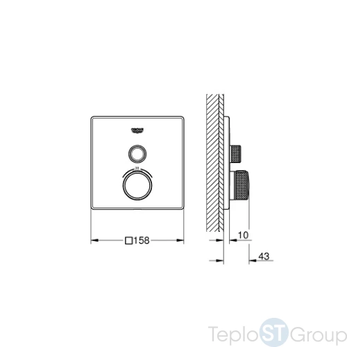 Термостат для душа Grohe Grohtherm SmartControl 29123000 - купить оптом у дилера TeploSTGroup по всей России ✅ ☎ 8 (800) 600-96-13 фото 3