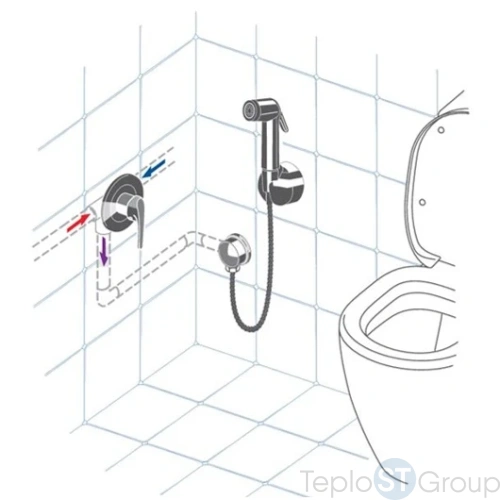 Гигиенический набор Ideal Standard IdealSpray B0595AA - купить оптом с доставкой по России фото 2