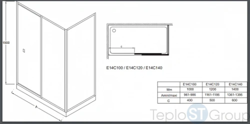 Душевая дверь Jacob Delafon Serenity 120x190 E14C120-GA - купить оптом у дилера TeploSTGroup по всей России ✅ ☎ 8 (800) 600-96-13 фото 4