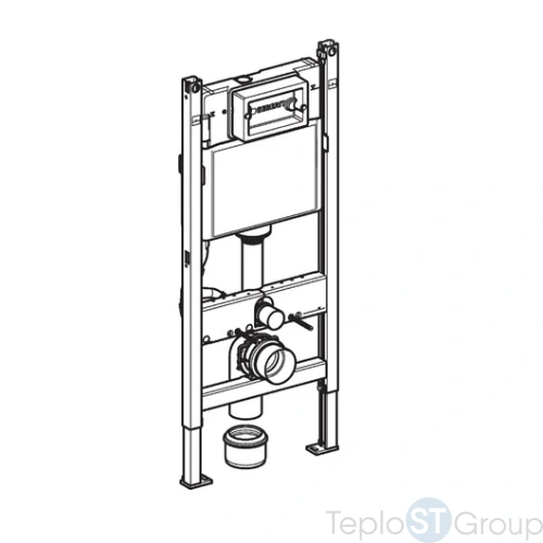 Инсталляция для унитаза GEBERIT Duofix Basic UP100 111.153.00.1 - купить оптом у дилера TeploSTGroup по всей России ✅ ☎ 8 (800) 600-96-13 фото 2