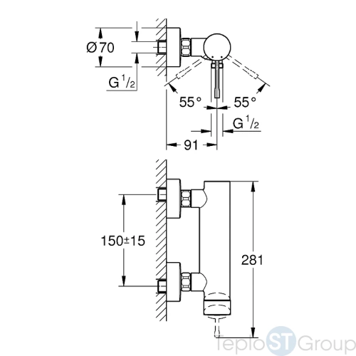 Смеситель для душа Grohe Essence 33636001 - купить с доставкой по России фото 3