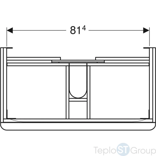 Тумба под раковину Geberit Smyle Square 500.354.JL.1, 90 см, цвет песчаный глянец - купить с доставкой по России фото 6