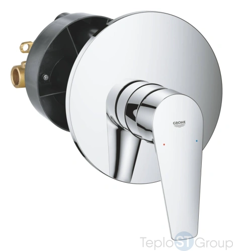 Смеситель для душа Grohe BauEdge 29078001 внешняя и встраиваемая части, хром (замена 29078000) - купить с доставкой по России