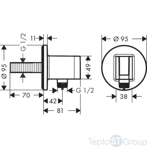 Шланговое подсоединение Hansgrohe Fixfit S 26888000 с держателем душа, хром - купить с доставкой по России фото 2