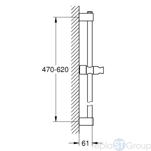 Душевая штанга Grohe Tempesta 27523001, хром - купить оптом с доставкой по России фото 3