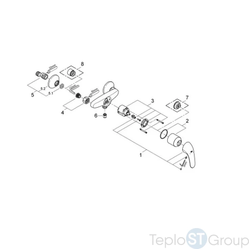 Смеситель для душа Grohe Euroeco 32740000 - купить оптом с доставкой по России фото 6