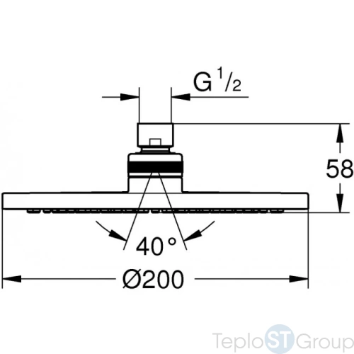 Верхний душ Grohe Tempesta 27541001 хром - купить оптом у дилера TeploSTGroup по всей России ✅ ☎ 8 (800) 600-96-13 фото 3