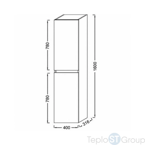 Подвесной шкаф-пенал Jacob Delafon Tolbiac EB2385-J5 40 см - купить с доставкой по России фото 2