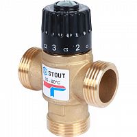 Термостатический смесительный клапан для систем отопления и ГВС 1" резьба - STOUT